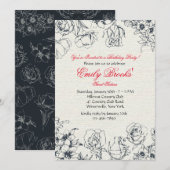 Invitation Fleurs Réservées (Devant / Derrière)
