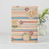 Invitation Fleurs rétro (Debout devant)