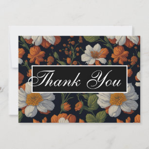 Invitation Fleurs rétro élégantes et élégantes de couleur ora