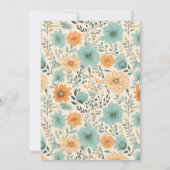 Invitation Fleurs rétro fête de la retraite (Dos)