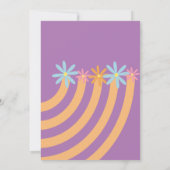 Invitation Fleurs Rétro Way Two Groovy Anniversaire (Dos)