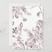 Invitation fleurs rêveuses mariage floral roux enregistrer la (Dos)