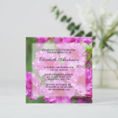 Invitation Fleurs Rhododendron rose 80e anniversaire (Debout devant)