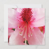 Invitation Fleurs Rhododendron rose pâle 90e anniversaire (Dos)