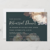 Invitation Fleurs romantiques Dîner de répétition élégant (Devant)