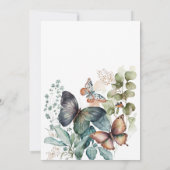 Invitation Fleurs romantiques et papillon Anniversaire Invita (Dos)