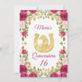 Invitation Fleurs rose mexicaine Douce 16 Anniversaire (Dos)