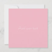 Invitation Fleurs Rose Violet Pâle Pastel (Dos)