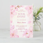Invitation Fleurs roses  (Debout devant)