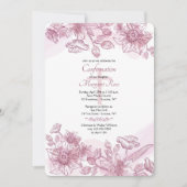 Invitation Fleurs Roses (Devant)