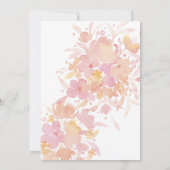 Invitation Fleurs roses Aquarelle Mariage Floral (Dos)