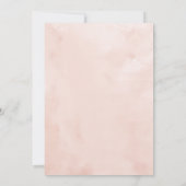 Invitation Fleurs roses Aquarelle Retour 80e fête d'anniversa (Dos)