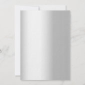 Invitation Fleurs roses argent mariage de luxe (Dos)