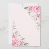 Invitation Fleurs Roses Argent Papillon Quinceañera Anniversa (Dos)