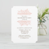 Invitation Fleurs roses. Bachelorte florale (Debout devant)