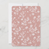 Invitation Fleurs Roses Blanches Mariage (Dos)