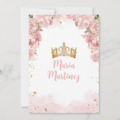 Invitation Fleurs Roses Cute Niña Presentación De Tres Años (Dos)