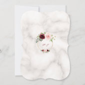 Invitation Fleurs roses de Bourgogne Fête de Thé Marié en mar (Dos)