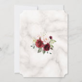 Invitation Fleurs roses de Bourgogne Marbre d'or 50e annivers (Dos)