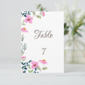 Invitation Fleurs roses de jardin (Debout devant)