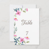 Invitation Fleurs roses de jardin (Dos)