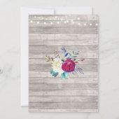 Invitation Fleurs roses de la fête du réchauffement ménager B (Dos)