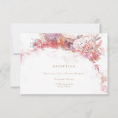Invitation Fleurs roses de printemps romantiques Accueil Inse (Devant)