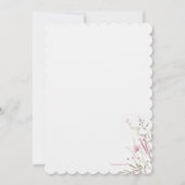 Invitation Fleurs roses délicates (Dos)