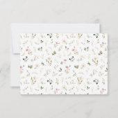 Invitation Fleurs roses douces Pétales Mariage floral RSVP (Dos)