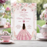 Invitation Fleurs roses Dusty et Rose Gold Crown Mis Quince<br><div class="desc">Dusty Rose Fleurs & Rose Gold Crown Mis Quince Invitation Mis Quince 15 Anos,  16e anniversaire, </div>