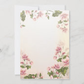 Invitation Fleurs roses élégantes Fleurs de mariage Anniversa (Dos)