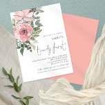 Invitation Fleurs roses élégantes Vingt et unième fête d'anni<br><div class="desc">Élégante florale rose floue Vingt-et-unième anniversaire Invitation. une illustration florale d'art branchée à l'invitation de vos invités pour célébrer votre 21e anniversaire, avec des fleurs et des feuilles en haut à gauche. Un élégant script pour l'occasion et personnaliser facilement le reste du texte selon vos propres besoins. Un arrière -...</div>