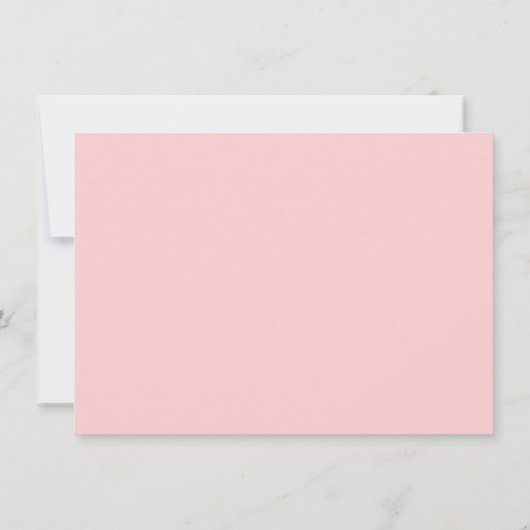 Invitation Fleurs roses en or Blush Détails de la réception d (Dos)