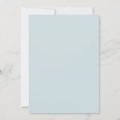 Invitation Fleurs roses et bleues Réception de mariage bleu (Dos)
