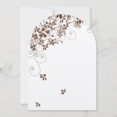 Invitation Fleurs roses et Brown tournois de mariage Invitati (Dos)