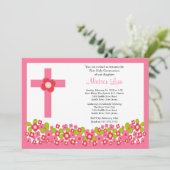 Invitation Fleurs roses et communion sacrée (Debout devant)