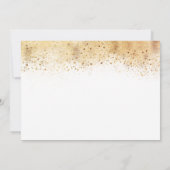 Invitation Fleurs roses et Parties scintillant or Baby shower (Dos)