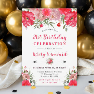 Invitation Fleurs Roses et Rosées d'Été 21e Anniversaire