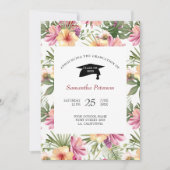 Invitation Fleurs Roses Et Violettes (Devant)