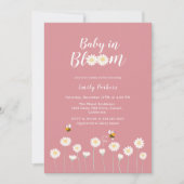 Invitation Fleurs Roses Faisy Baby Dans Baby shower Fleur (Devant)