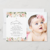 Invitation Fleurs roses, Fleurs blanches, Confirmation floral (Devant)
