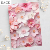 Invitation Fleurs roses luxe anniversaire