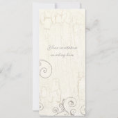 Invitation Fleurs Roses & Lys calla Photo Mariage (Dos)