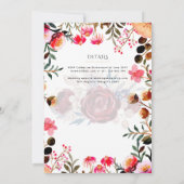 Invitation Fleurs roses Mariage de Masse Nuptiale Catholique (Dos)