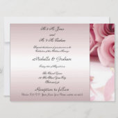 Invitation Fleurs roses mariages Populaire Élégante Invitatio (Dos)