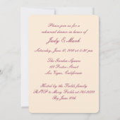 Invitation Fleurs roses Mason Jar Dîner de répétition Invitat (Dos)