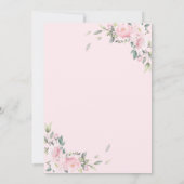 Invitation Fleurs roses modernes 18e anniversaire (Dos)