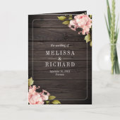Invitation Fleurs Roses Pâles Pot en Verre Code QR Mariage en (Devant)