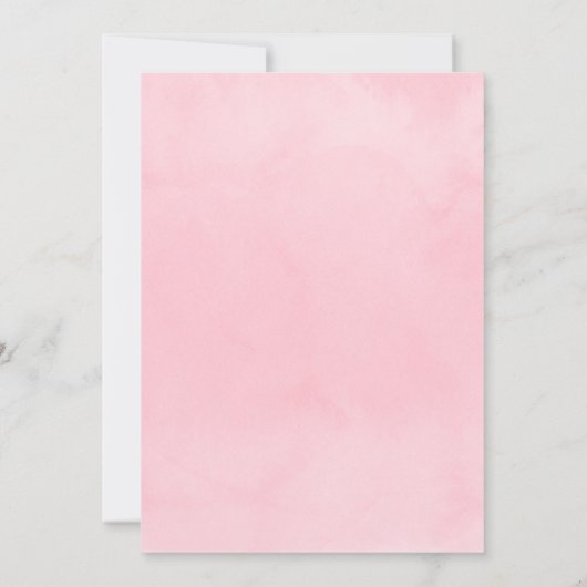 Invitation Fleurs roses | Première sainte communion (Dos)