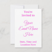 Invitation Fleurs roses Rhododendron (Dos)